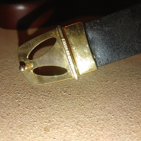 Pierre Cardin Reversible Black Brown 40 Belt Mens Vintage Logo Two Tone Buckle - Picture 6 of 10